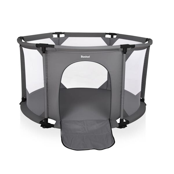 Baninni Baby Playpen Circo Round Dark Grey