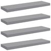 vidaXL Floating Wall Shelves 4 pcs Grey 80x23.5x3.8 cm MDF