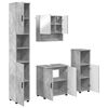 vidaXL Bathroom Furniture Set Wall-mounted 4 pcs Concrete Grey