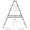 vidaXL Aluminium Double-Sided Step Ladder 6 Steps 136 cm