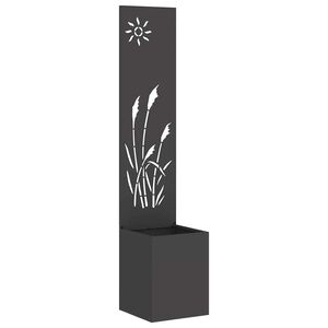 vidaXL Garden Privacy Screen Black 32 x 32 x 150 cm Cold-rolled steel