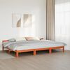vidaXL Family Bed Frame No Mattress Wax Brown 240x200 cm Solid Wood Pine
