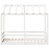 vidaXL Kids' Bed with Roof White 70x140 cm Solid Wood Pine