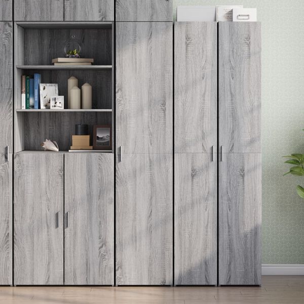 vidaXL Highboard Grey Sonoma 40x42.5x185 cm Engineered Wood