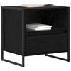 vidaXL Bedside Table Black Oak 50 x 39.5 x 50 cm Engineered Wood