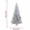 vidaXL Christmas Tree with 300 LEDs with Stand Silver 180 cm PET