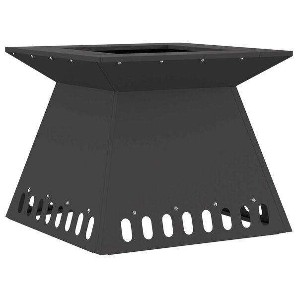 vidaXL Fire Pit Black 48 x 48 x 40 cm Steel