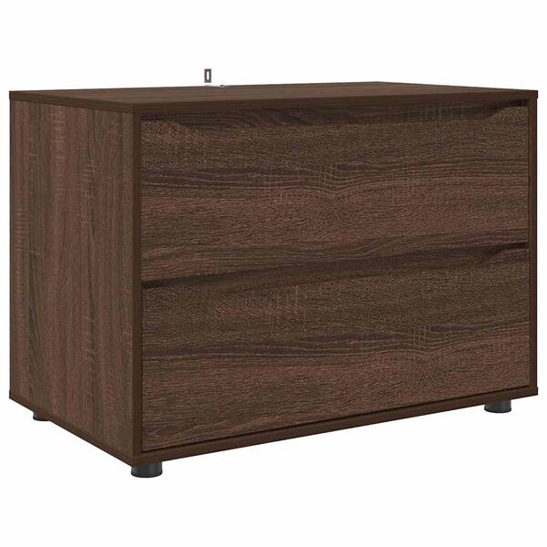 vidaXL Storage Cabinet Brown Oak 80 x 48 x 57 cm Engineered Wood