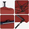 vidaXL Umbrella Terracotta 294 x 200 x 270 cm Polyester and Aluminium