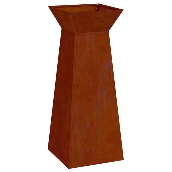 vidaXL Pillar Planter 2 pcs Silver 40 x 40 x 100 cm Weathering Steel