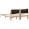 vidaXL Bed frame Brown and taupe 180 x 200 cm Solid pine wood