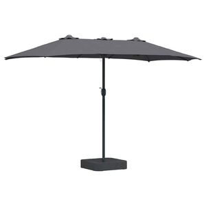 vidaXL Garden Parasol Anthracite 385 x 209 x 244 cm Fabric