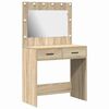 vidaXL Dressing Table Sonoma oak 78.5 x 41 x 135 cm Engineered wood