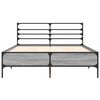 vidaXL Bed Frame without Mattress Grey Sonoma 120x200 cm