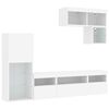 vidaXL 6 Piece TV Wall Units with LED White Engineered Wood