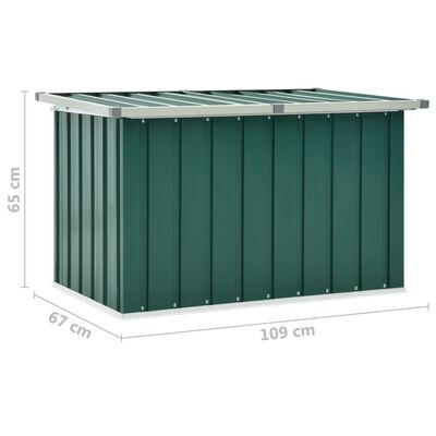 vidaXL Garden Storage Box Green 109x67x65 cm