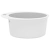 vidaXL Granite Kitchen Sink Single Basin Round White
