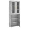 vidaXL Highboard Concrete Grey 69.5x34x180 cm Engineered Wood