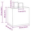 vidaXL Paper Bags 250 pcs with Handles White 32x22x28 cm