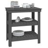 vidaXL Work Bench Grey 78.5x50x80 cm Solid Wood Pine
