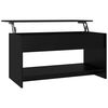 vidaXL Coffee Table Black 102x50x52,5 cm Engineered Wood