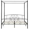 vidaXL Bed Frame without Mattress with Canopy Black 200x200 cm Metal