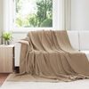 vidaXL Throw Blankets 6 pcs Camel 240 x 270 cm Fleece
