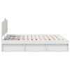 vidaXL Bed Frame with Headboard White 200 x 200 cm Solid Pine Wood