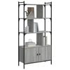 vidaXL Bookcase with Doors Grey Sonoma 76.5x30x154.5 cm Engineered Wood