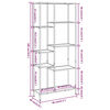 vidaXL Book Shelf 80x30x180 cm Steel and Engineered Wood