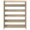 vidaXL Shoe Rack Sonoma Oak 80x25x100 cm Engineered Wood