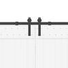 vidaXL Sliding Door Hardware Kit 305 cm Steel Black
