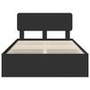 vidaXL Bed Frame with Headboard Black 120 x 200 cm Engineered Wood