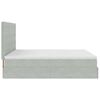 vidaXL Ottoman Bed with Mattresses Light Grey 180x200cm Velvet