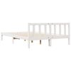 vidaXL Extra Long Bed Frame without Mattress White 140x210 cm Solid Wood Pine