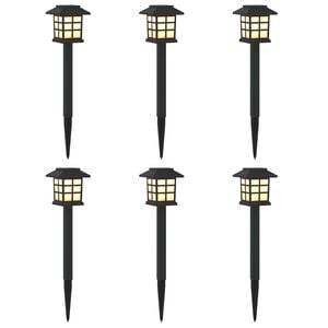 vidaXL Outdoor Solar Lights with Ground Spike 6 pcs Warm White 38.5 cm