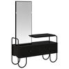 vidaXL Dressing Table Black Oak 100 x 36.5 x 136 cm Engineered Wood
