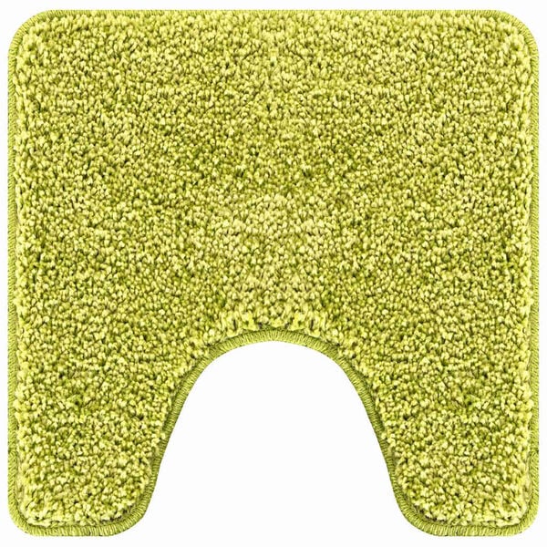 vidaXL Anti-slip Bath Mat with Toilet Cut Green 50 x 50 cm PP