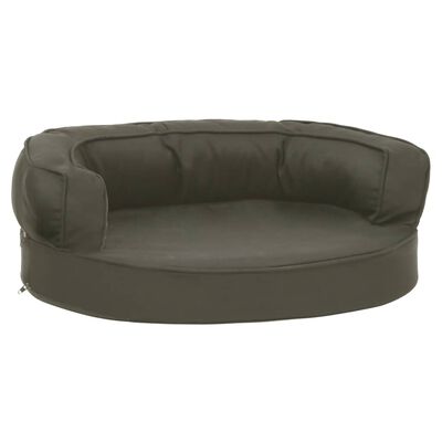vidaXL Ergonomic Dog Bed Mattress 60x42 cm Linen Look Dark Grey