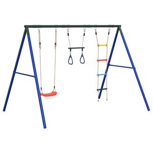 vidaXL Outdoor Swing Set with Swing. Trapeze. Ladder