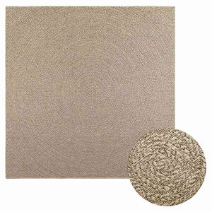 vidaXL Rug ZIZUR Beige 200x200 cm Jute Look Indoor and Outdoor
