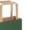 vidaXL Paper Bags 250 pcs with Handles Green 32x17x25 cm