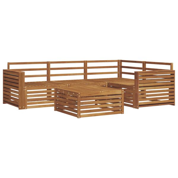 vidaXL Outdoor Sofa Set 5 pcs Natural Solid Acacia Wood