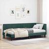 vidaXL Corner Bed Frame Dark Green 90 cm x 190 cm Velvet