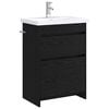 vidaXL Bathroom Furniture Set Black Oak 61 x 40 x 84.5 cm