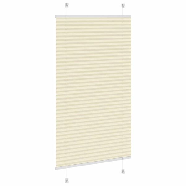vidaXL Pleated Blind Cream 70x150 cm Fabric Width 69.4 cm Polyester