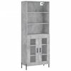 vidaXL Highboard Concrete Grey 69.5x34x180 cm Engineered Wood