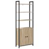vidaXL Book Cabinet 6-Tier 60 x 24 x 161 cm Engineered Wood Sonoma Oak