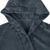 vidaXL Bathrobe Hoodie Navy Blue XXXL Flannel