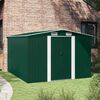 vidaXL Garden Shed 257x298x178 cm Metal Green